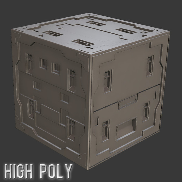 metal box 3d model - Metal Crate by Luchador