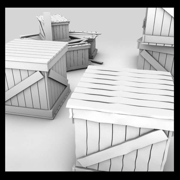wooden crates wood 3d max - wooden crates collection by Litarvan