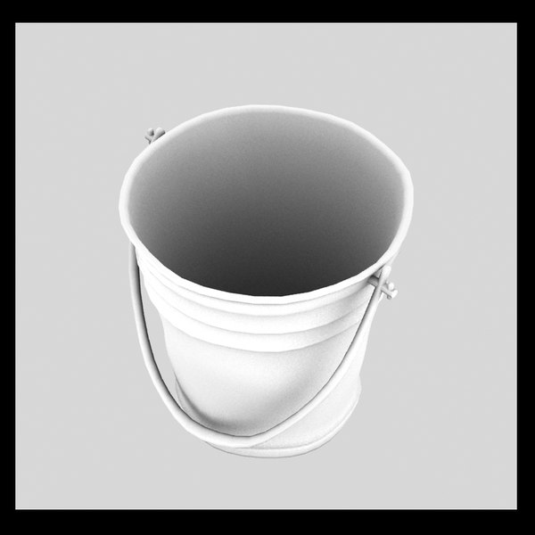 bucket fillings mud 3d model - metal bucket textured... by Litarvan