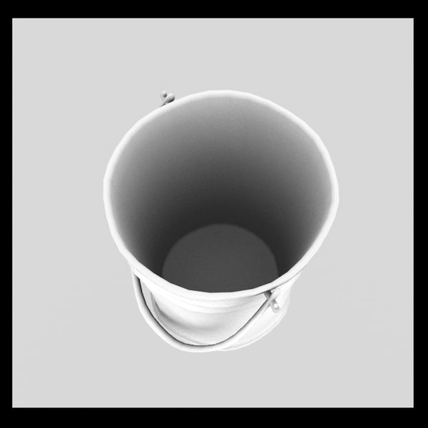 bucket fillings mud 3d model - metal bucket textured... by Litarvan