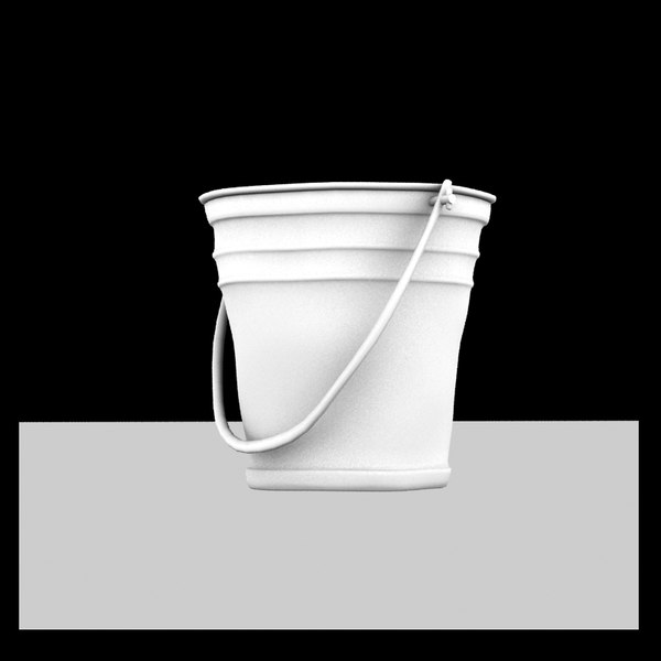 bucket fillings mud 3d model - metal bucket textured... by Litarvan