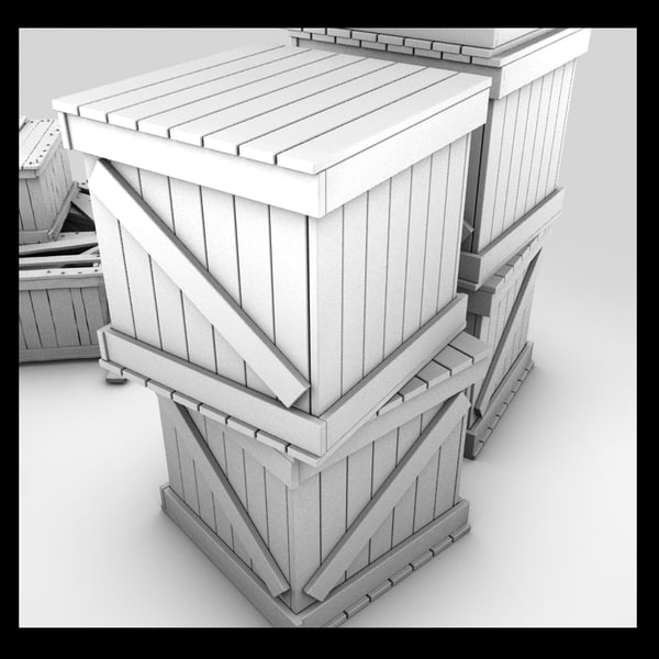 wooden crates wood 3d max - wooden crates collection by Litarvan