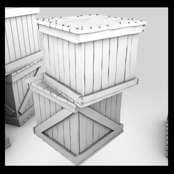 wooden crates wood 3d max - wooden crates collection by Litarvan
