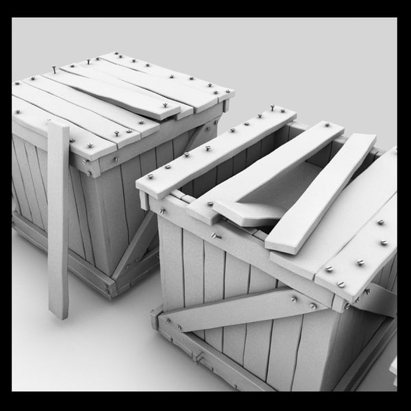 wooden crates wood 3d max - wooden crates collection by Litarvan