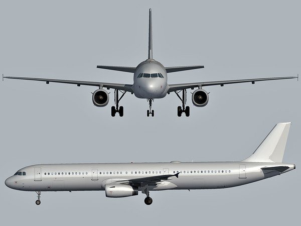 airbus a321 spanair 3d 3ds - Airbus A321 Spanair by Eric.Levi