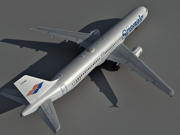airbus a321 spanair 3d 3ds - Airbus A321 Spanair by Eric.Levi