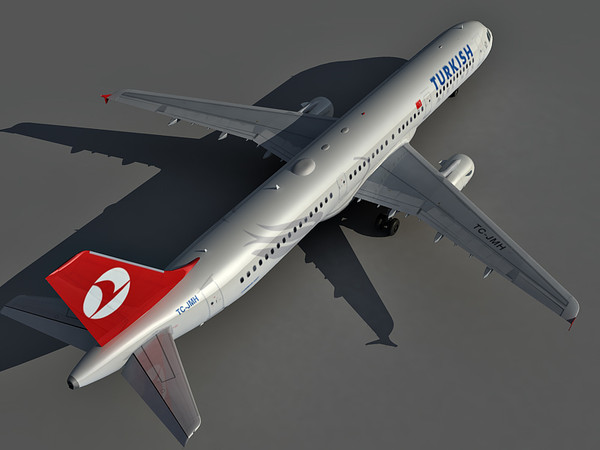 3dsmax airbus a321 airlines - Airbus A321 Turkish airlines by Eric.Levi