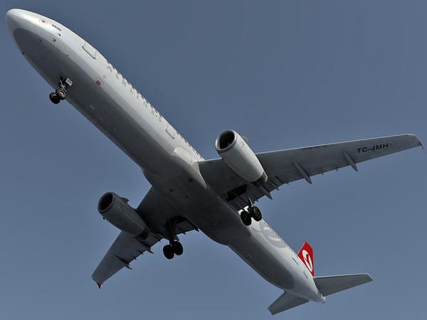 3dsmax airbus a321 airlines - Airbus A321 Turkish airlines by Eric.Levi