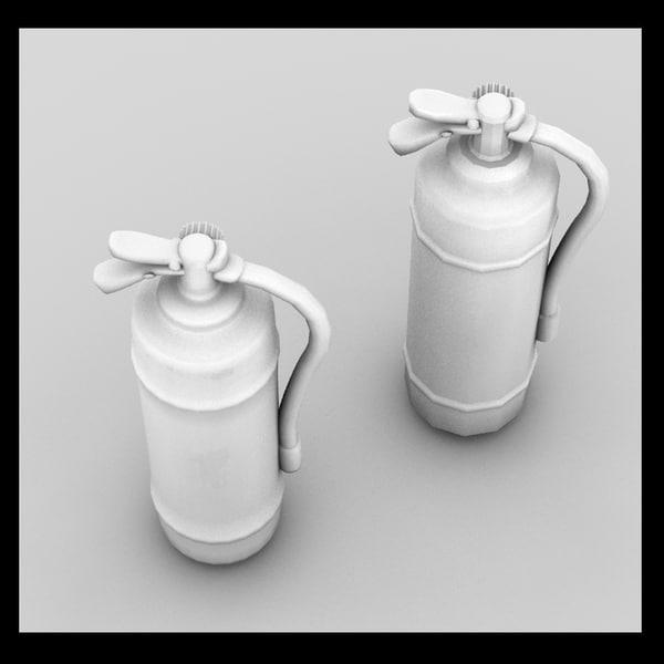 3d extinguisher model - fire extinguishers textured by Litarvan