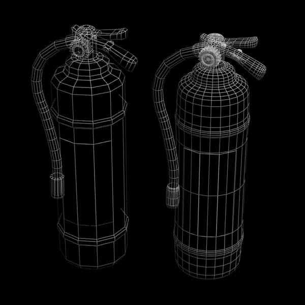 3d extinguisher model - fire extinguishers textured by Litarvan