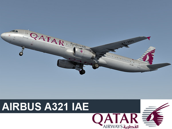 airbus a321 qatar 3d model - Airbus A321 Qatar Airways by Eric.Levi