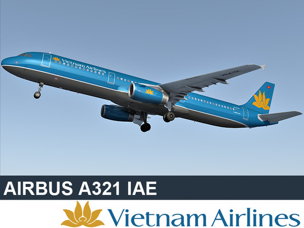 3ds max airbus a321 airlines - Airbus A321 Vietnam Airlines by Eric.Levi