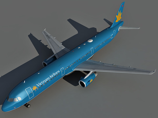 3ds max airbus a321 airlines - Airbus A321 Vietnam Airlines by Eric.Levi