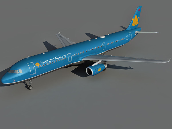 3ds max airbus a321 airlines - Airbus A321 Vietnam Airlines by Eric.Levi