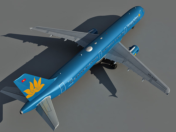 3ds max airbus a321 airlines - Airbus A321 Vietnam Airlines by Eric.Levi