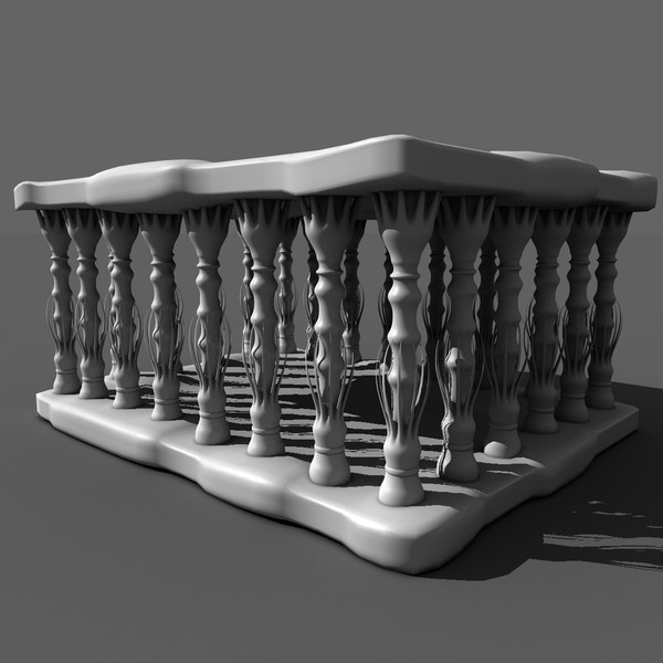 columns underwater ruins 3d 3ds - Underwater Temple by KeremGogus