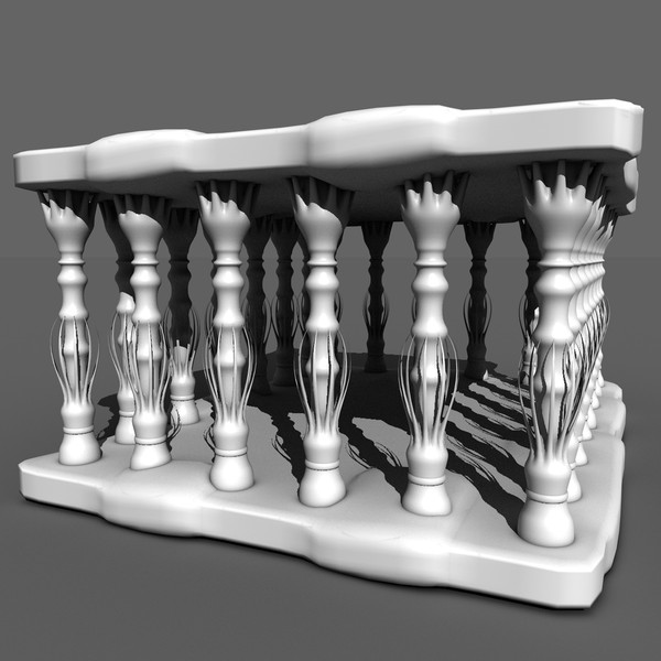 columns underwater ruins 3d 3ds - Underwater Temple by KeremGogus