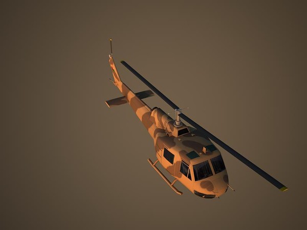 3ds max uh-1 iroquois helicopter single - UH-1 Iroquois by Alexander Miller