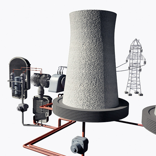 3ds max nuclear power - Nuclear Power Plan by QLEE