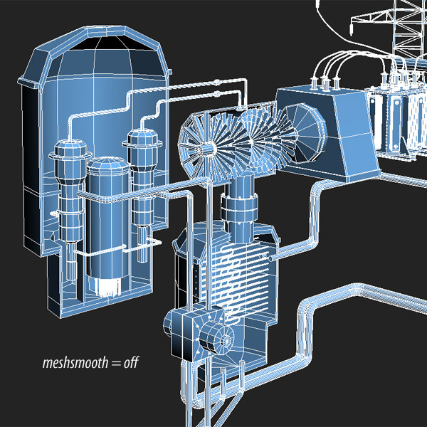 3ds max nuclear power - Nuclear Power Plan by QLEE