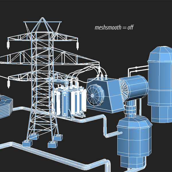 3ds max nuclear power - Nuclear Power Plan by QLEE