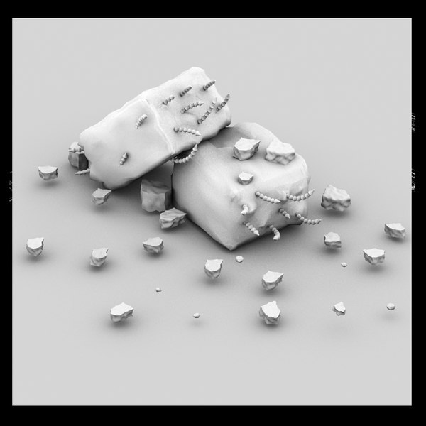 pillar debris 3d 3ds - pillar debris small (2)... by Litarvan