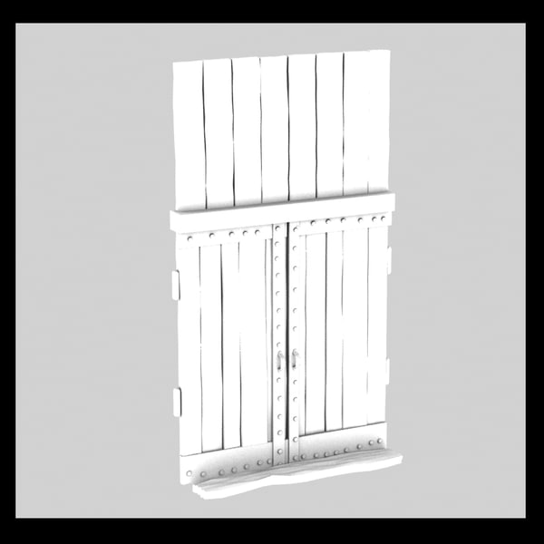 wooden door old 3d max - old wooden door by Litarvan