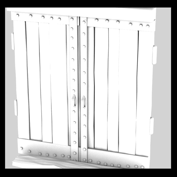 wooden door old 3d max - old wooden door by Litarvan