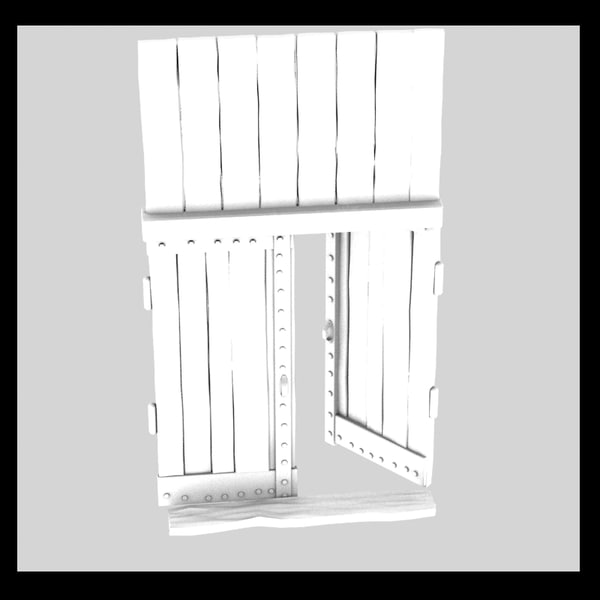 wooden door old 3d max - old wooden door by Litarvan