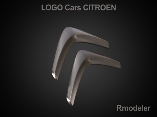 logo citroen 3d model - Citroen 3d Logo by Serega Rozhnov