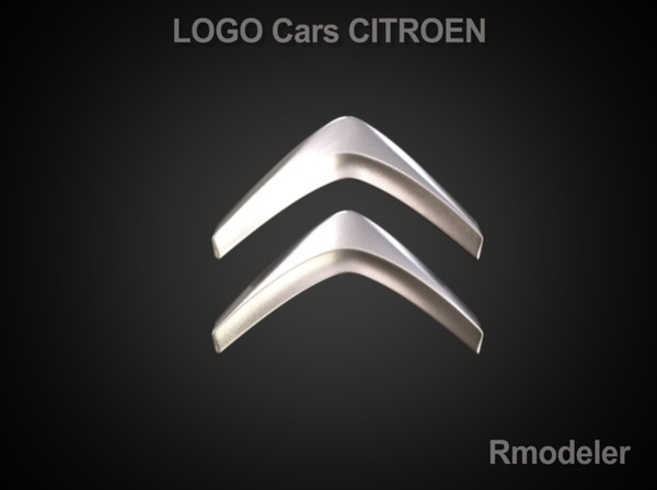 logo citroen 3d model - Citroen 3d Logo by Serega Rozhnov