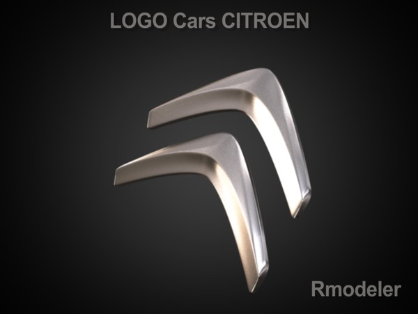 logo citroen 3d model - Citroen 3d Logo by Serega Rozhnov
