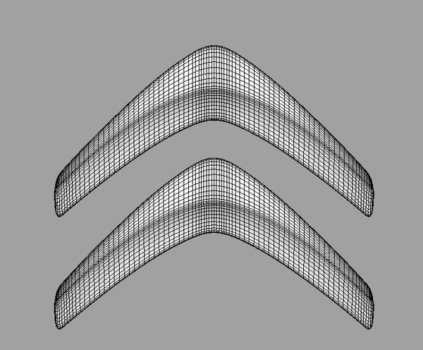 logo citroen 3d model - Citroen 3d Logo by Serega Rozhnov
