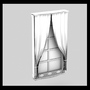 window old curtain 3d model