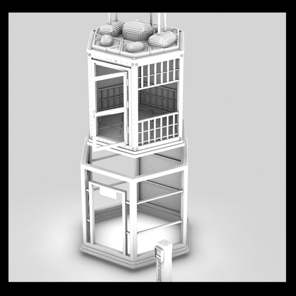 elevator old 3d 3ds - old elevator textured... by Litarvan