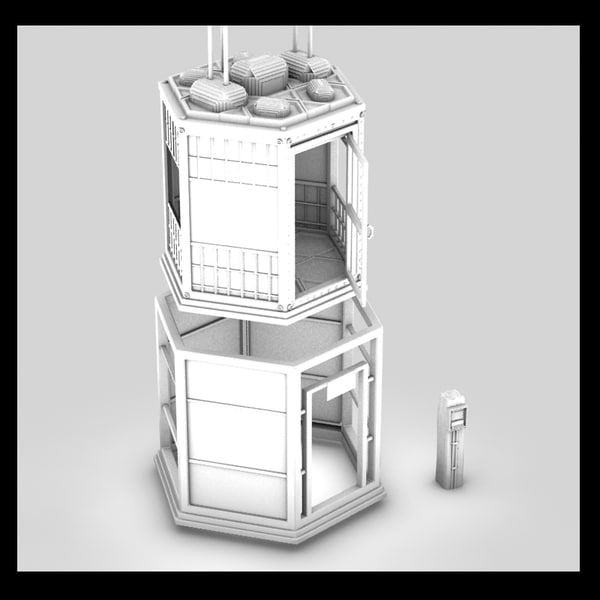 elevator old 3d 3ds - old elevator textured... by Litarvan