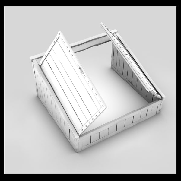 wood wooden cellar 3d max - wooden cellar door by Litarvan