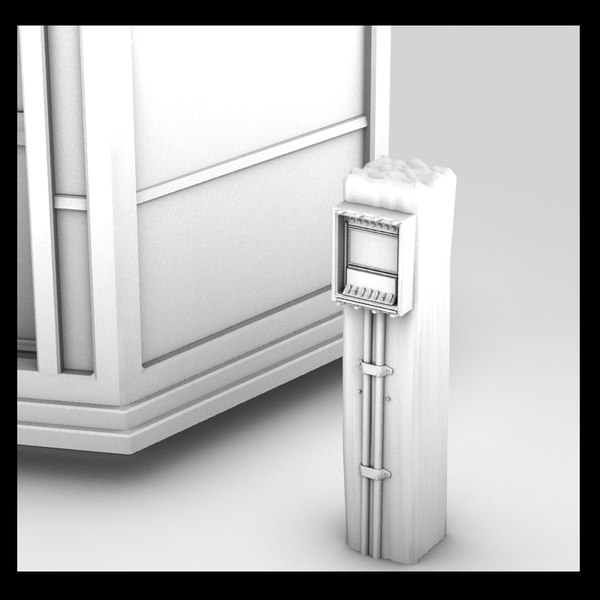 elevator old 3d 3ds - old elevator textured... by Litarvan