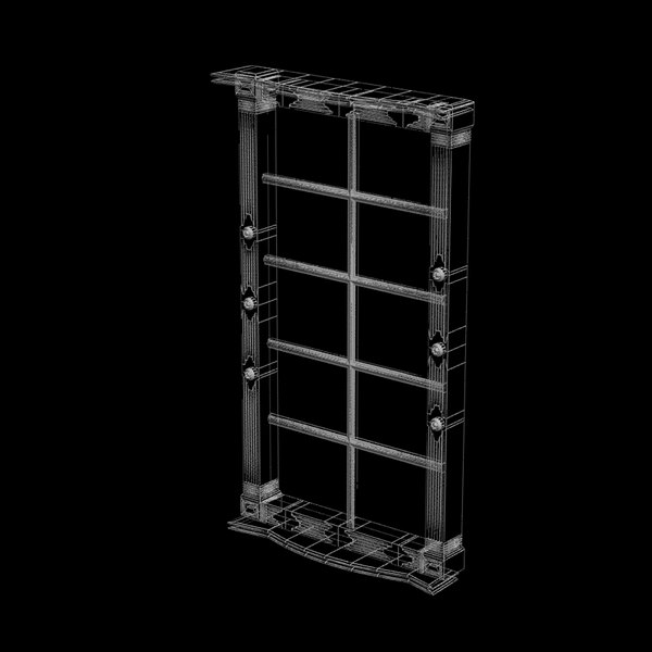 window wood curtain 3d model - window textured... by Litarvan