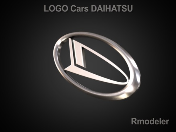 obj logo daihatsu - Daihatsu 3d Logo by Serega Rozhnov