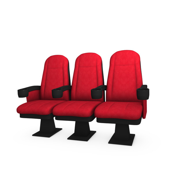 3d movie theater seats model - Theater Seats by abramsdesign