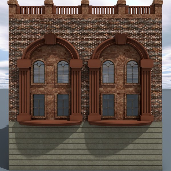 old building x - Vintage Building6A by ERLHN