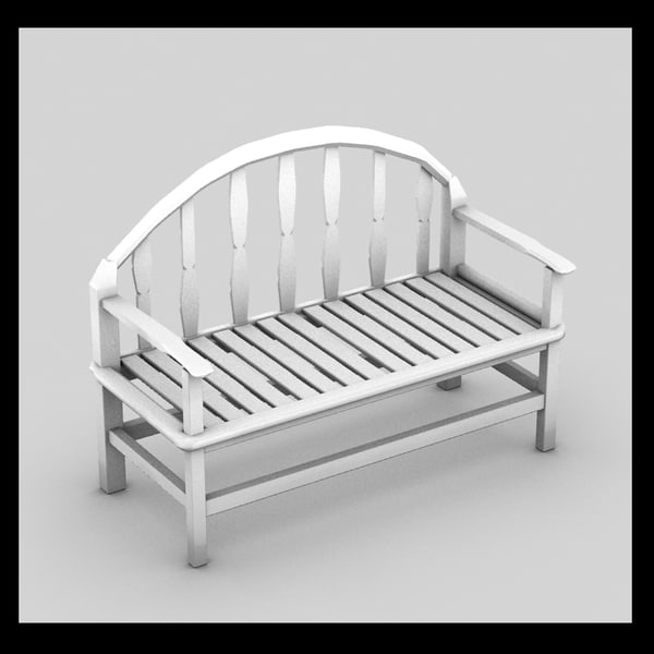 3d wooden bench wood - wooden bench textured by Litarvan