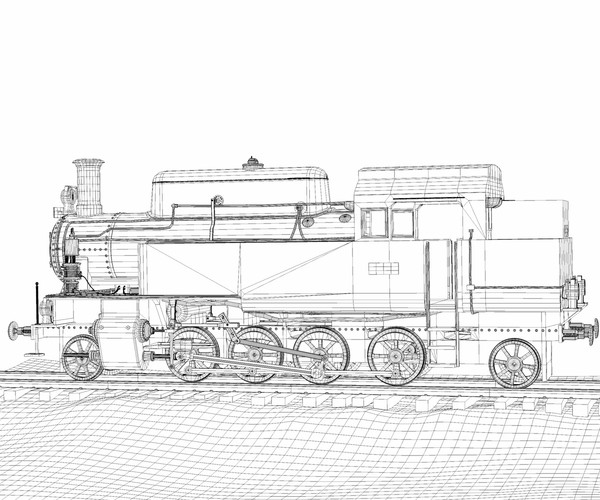 cinema4d locomotive csd 423 0 - CSD 423.0 Locomotive by Warag