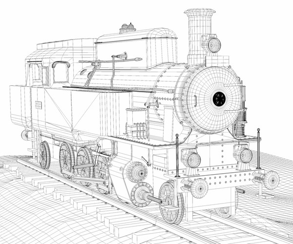 cinema4d locomotive csd 423 0 - CSD 423.0 Locomotive by Warag