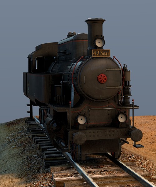 cinema4d locomotive csd 423 0 - CSD 423.0 Locomotive by Warag