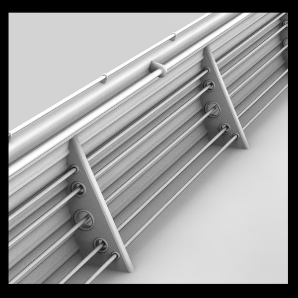 ocean ships 3d model - ship metal handrail by Litarvan