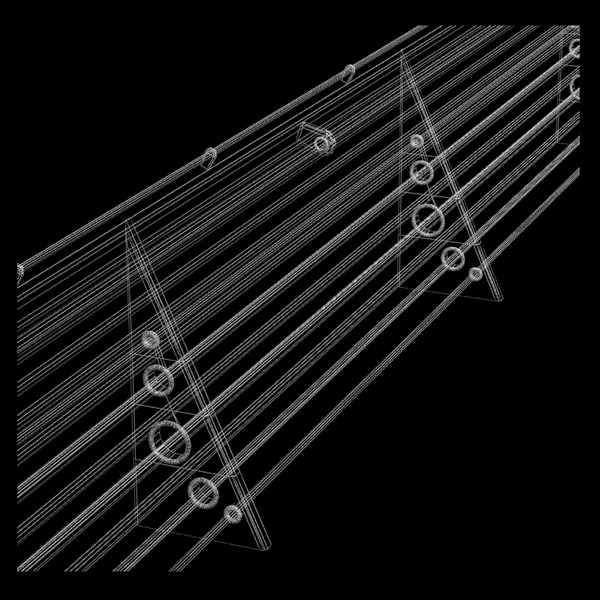 ocean ships 3d model - ship metal handrail by Litarvan