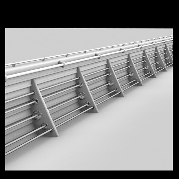 ocean ships 3d model - ship metal handrail by Litarvan