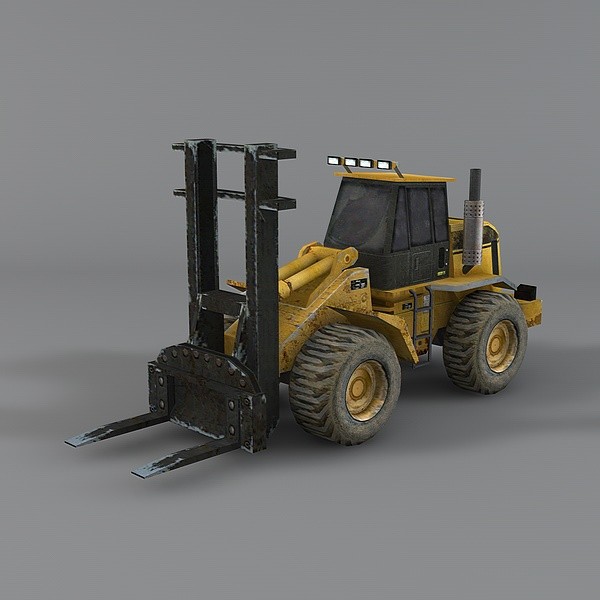 forklift lift heavy 3d model - Heavy Forklift by NesAn Studio
